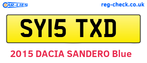 SY15TXD are the vehicle registration plates.