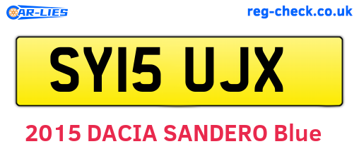 SY15UJX are the vehicle registration plates.