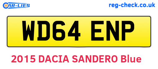 WD64ENP are the vehicle registration plates.