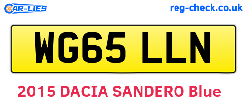 WG65LLN are the vehicle registration plates.