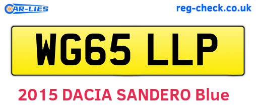 WG65LLP are the vehicle registration plates.