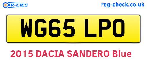 WG65LPO are the vehicle registration plates.