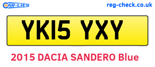 YK15YXY are the vehicle registration plates.