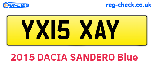YX15XAY are the vehicle registration plates.