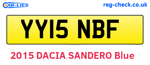 YY15NBF are the vehicle registration plates.