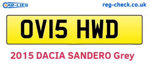 OV15HWD are the vehicle registration plates.