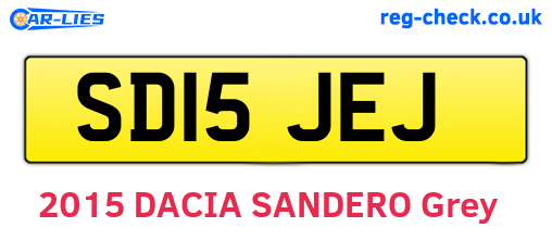 SD15JEJ are the vehicle registration plates.