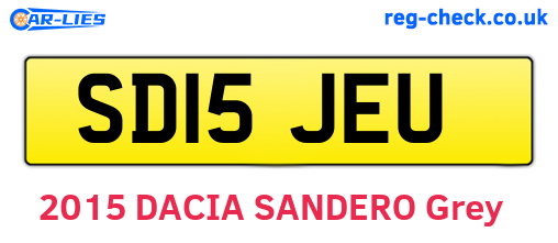 SD15JEU are the vehicle registration plates.