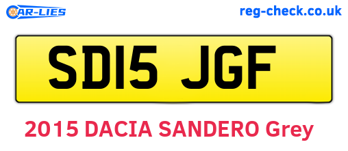 SD15JGF are the vehicle registration plates.