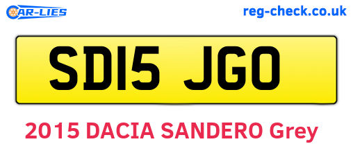 SD15JGO are the vehicle registration plates.