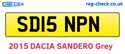 SD15NPN are the vehicle registration plates.