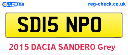 SD15NPO are the vehicle registration plates.