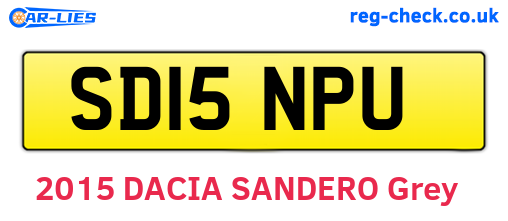 SD15NPU are the vehicle registration plates.