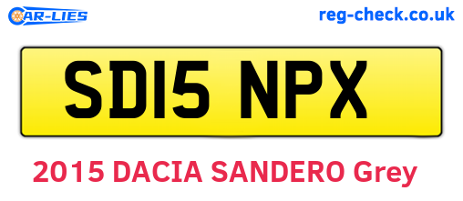 SD15NPX are the vehicle registration plates.