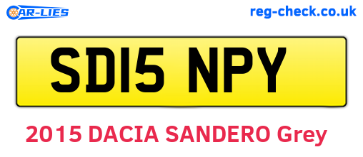 SD15NPY are the vehicle registration plates.