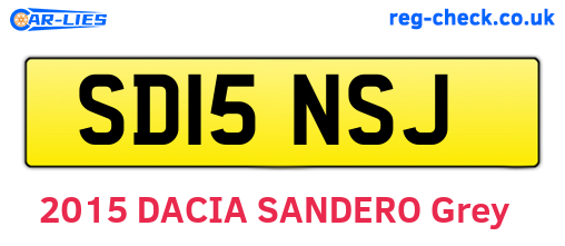 SD15NSJ are the vehicle registration plates.