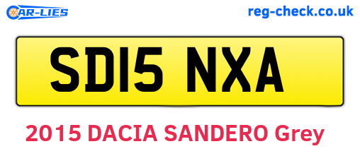 SD15NXA are the vehicle registration plates.
