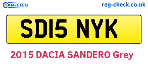 SD15NYK are the vehicle registration plates.