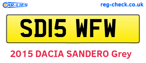 SD15WFW are the vehicle registration plates.