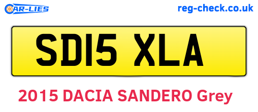 SD15XLA are the vehicle registration plates.