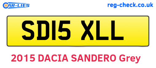 SD15XLL are the vehicle registration plates.