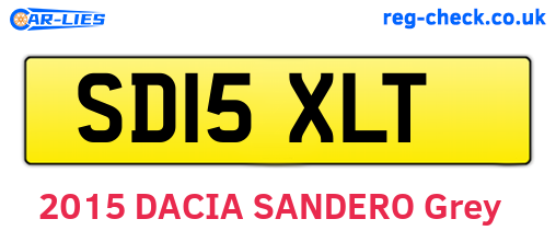 SD15XLT are the vehicle registration plates.