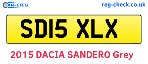 SD15XLX are the vehicle registration plates.
