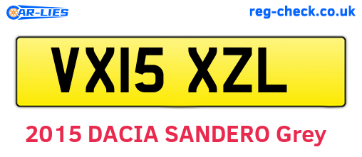 VX15XZL are the vehicle registration plates.