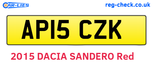 AP15CZK are the vehicle registration plates.