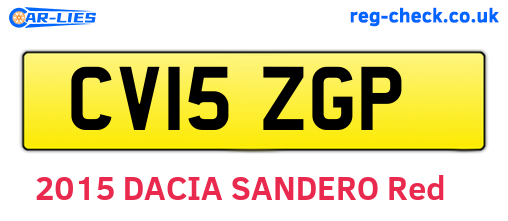 CV15ZGP are the vehicle registration plates.