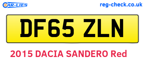 DF65ZLN are the vehicle registration plates.