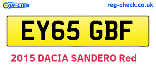 EY65GBF are the vehicle registration plates.