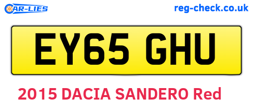 EY65GHU are the vehicle registration plates.