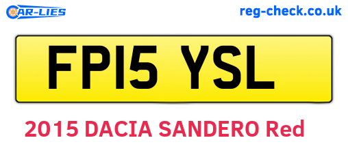 FP15YSL are the vehicle registration plates.