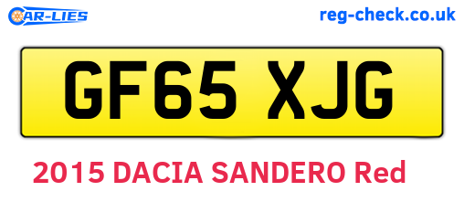 GF65XJG are the vehicle registration plates.