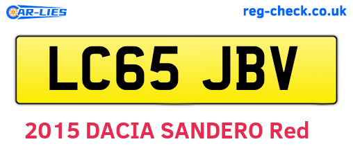 LC65JBV are the vehicle registration plates.