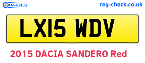 LX15WDV are the vehicle registration plates.