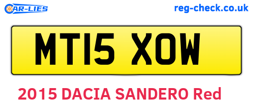 MT15XOW are the vehicle registration plates.