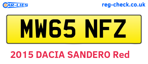 MW65NFZ are the vehicle registration plates.