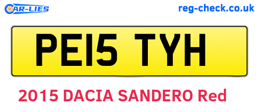 PE15TYH are the vehicle registration plates.