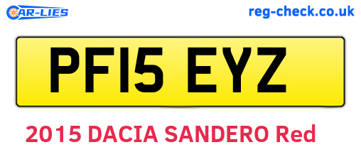 PF15EYZ are the vehicle registration plates.
