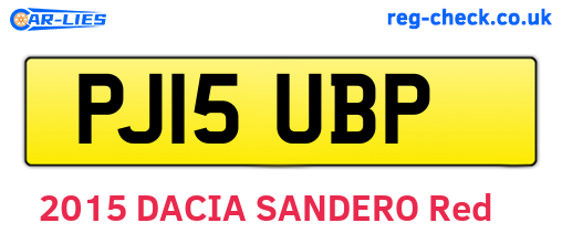 PJ15UBP are the vehicle registration plates.