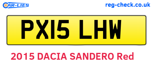 PX15LHW are the vehicle registration plates.