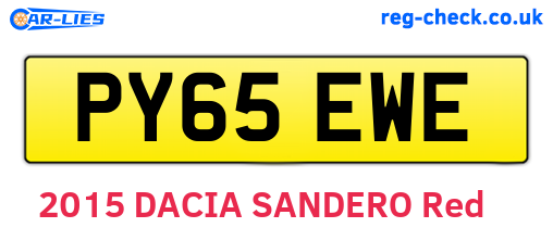 PY65EWE are the vehicle registration plates.