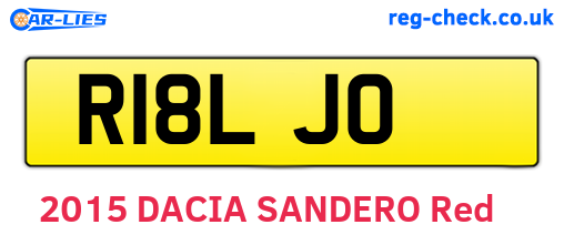 R18LJO are the vehicle registration plates.