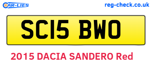 SC15BWO are the vehicle registration plates.