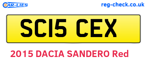 SC15CEX are the vehicle registration plates.