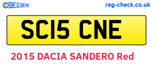 SC15CNE are the vehicle registration plates.