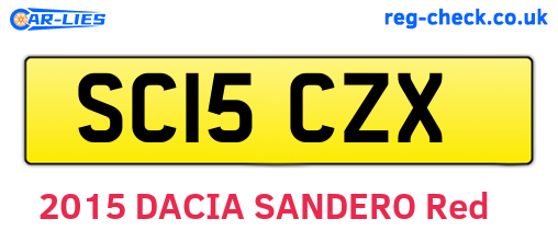 SC15CZX are the vehicle registration plates.