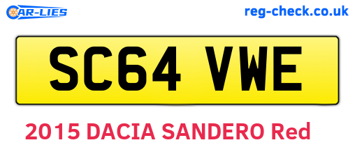 SC64VWE are the vehicle registration plates.